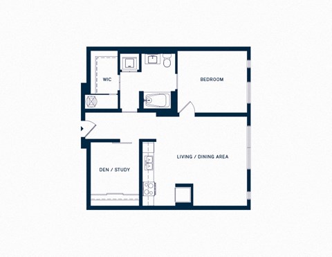 One Bedroom Apartment Floor Plan